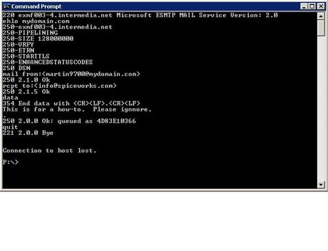 telnet office 365|telnet send email test.